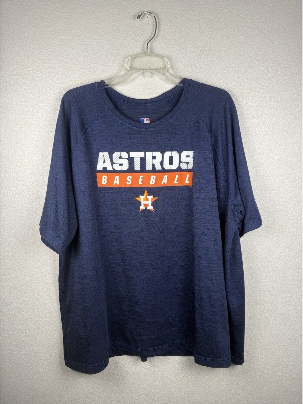 Houston Astros MLB Shirt Mens 3XL Navy Blue Baseball Graphic Performance Tee
